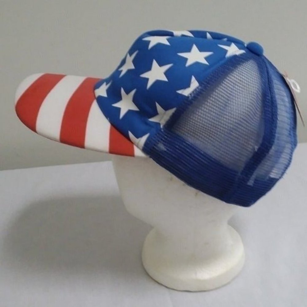 Mens Patriotic BASEBALL Cap 4th of July Hat USA American Flag Parade Costume New